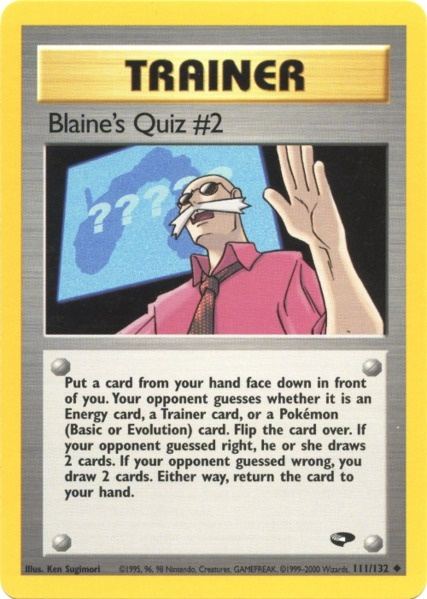 Blaine's Quiz #2 (111/132) [Gym Challenge Unlimited] - Just $0.60! Shop now at Retro Gaming of Denver