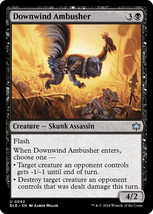 Downwind Ambusher (BLB-092) - Bloomburrow - for just $0.04! 
