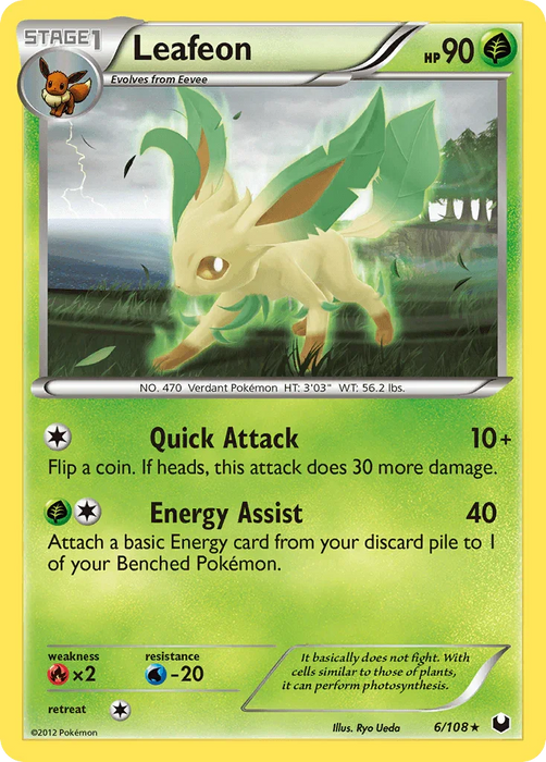 Leafeon (6/108) [Black & White: Dark Explorers] - for just $4.15! 