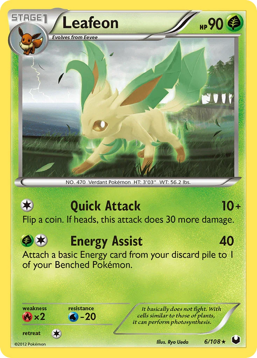 Leafeon (6/108) [Black & White: Dark Explorers] - for just $4.90! 