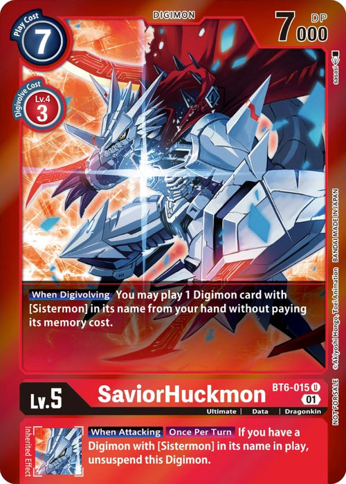 SaviorHuckmon [BT6-015] (Event Pack 3) [Double Diamond Promos] - Just $4.50! Shop now at Retro Gaming of Denver