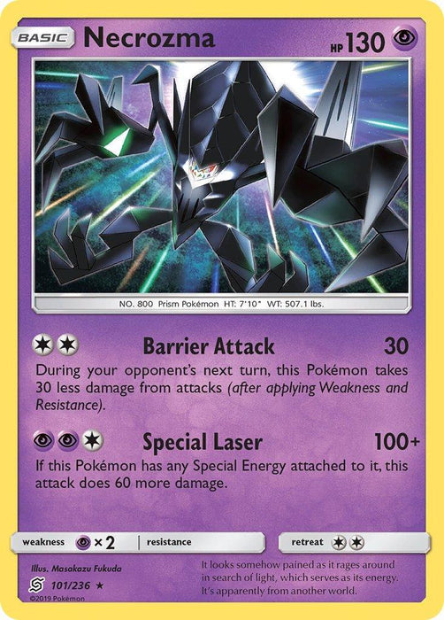Necrozma (101/236) (Cracked Ice Holo) (Theme Deck Exclusive) [Sun & Moon: Unified Minds] - for just $0.75! 