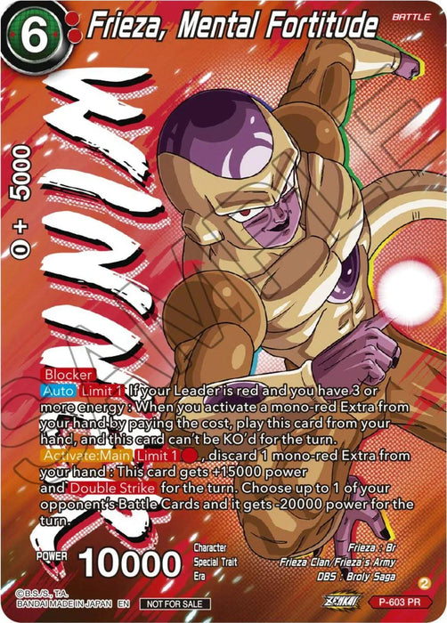 Frieza, Mental Fortitude (Tournament Pack Vol. 8) (Winner) (P-603) [Promotion Cards] - for just $1.05! 