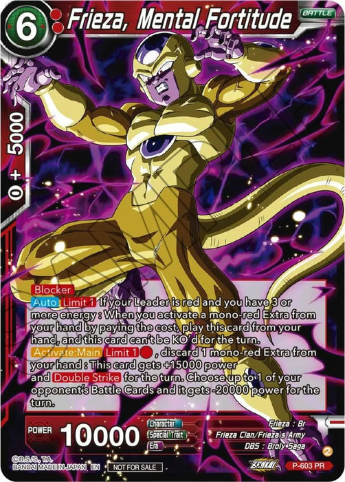 Frieza, Mental Fortitude (Tournament Pack Vol. 8) (P-603) [Promotion Cards] - for just $0.20! 
