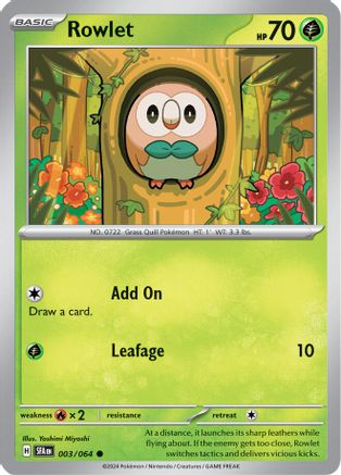 Rowlet 003/064 - SV Shrouded Fable - for just $0.05! 