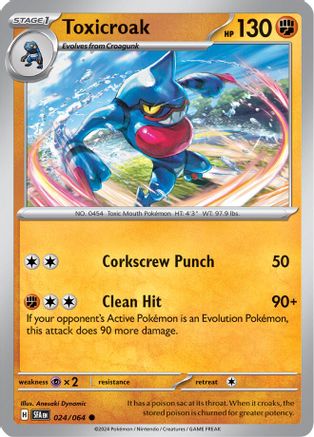 Toxicroak 024/064 - SV Shrouded Fable - for just $0.04! 