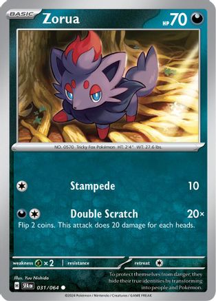 Zorua 031/064 - SV Shrouded Fable - for just $0.03! 