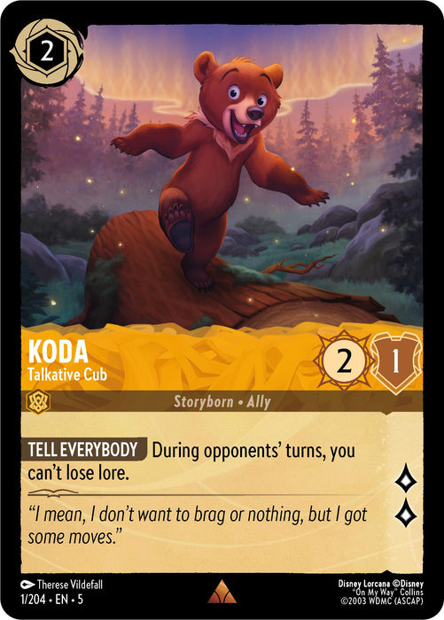 Koda - Talkative Cub (1/204) [Shimmering Skies] - Just $0.15! Shop now at Retro Gaming of Denver