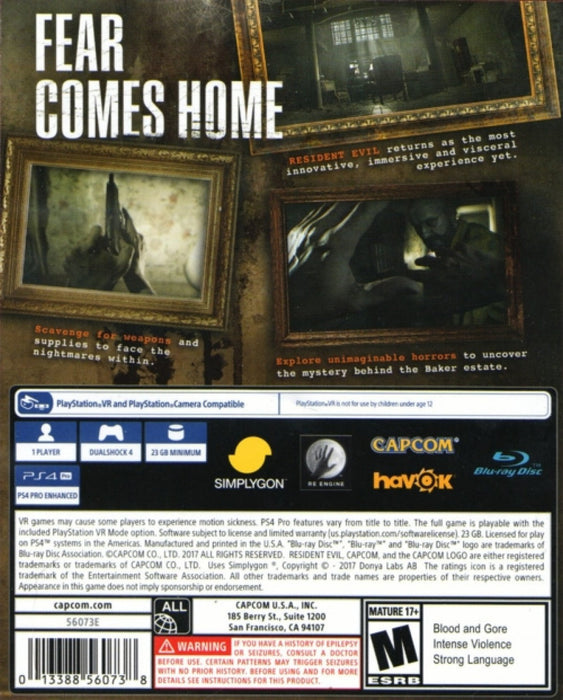 Resident Evil 7: Biohazard [Playstation Hits] – PlayStation 4 (PS4) - for just $0! 