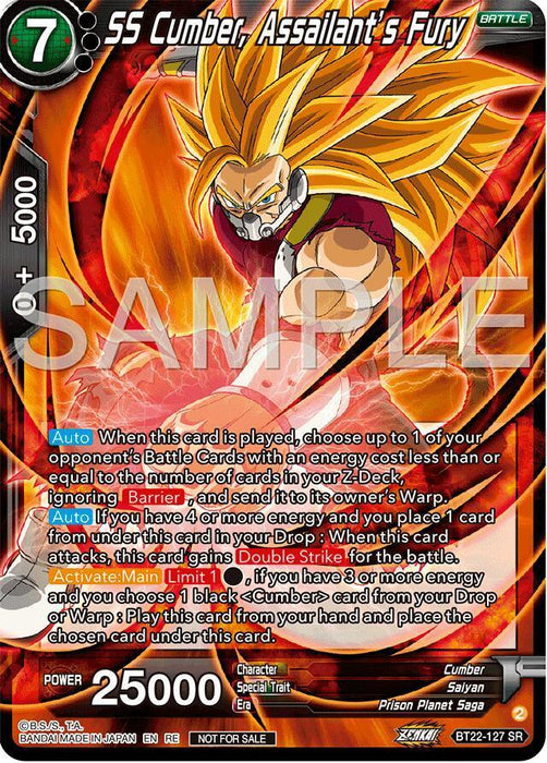 SS Cumber, Assailant's Fury (Deluxe Pack 2024 Vol.2) (BT22-127) [Promotion Cards] - for just $1.05! 