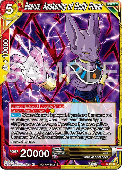Beerus, Awakening of Godly Power (Deluxe Pack 2024 Vol.2) (P-622) [Promotion Cards] - for just $0.15! 