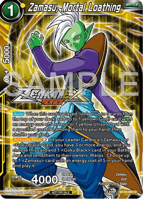 Zamasu, Mortal Loathing (Event Pack 15) (BT16-091) [Promotion Cards] - for just $0.80! 