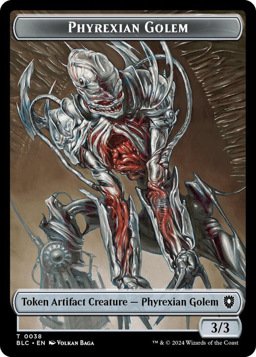 Phyrexian Golem // Faerie Double-Sided Token [Bloomburrow Commander Tokens] - Just $0.10! Shop now at Retro Gaming of Denver