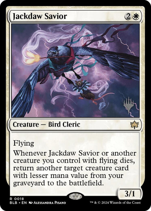 Jackdaw Savior (Promo Pack) [Bloomburrow Promos] - Just $0.13! Shop now at Retro Gaming of Denver