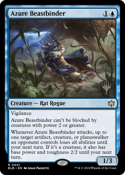 Azure Beastbinder (Promo Pack) [Bloomburrow Promos] - Just $0.51! Shop now at Retro Gaming of Denver