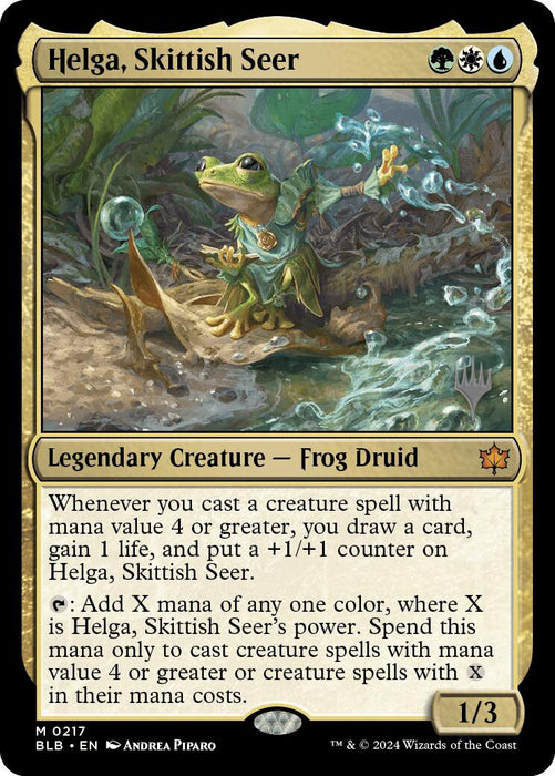 Helga, Skittish Seer (Promo Pack) [Bloomburrow Promos] - Just $2.20! Shop now at Retro Gaming of Denver