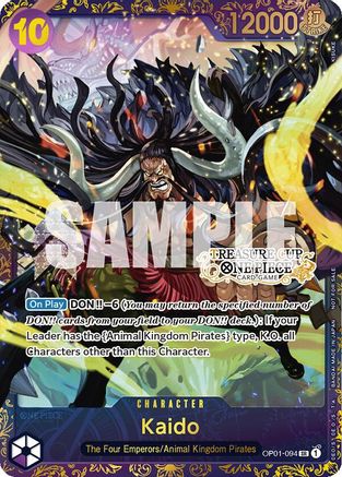 Kaido (Treasure Cup) (OP01-094) - One Piece Promotion Cards Foil - for just $5000! 
