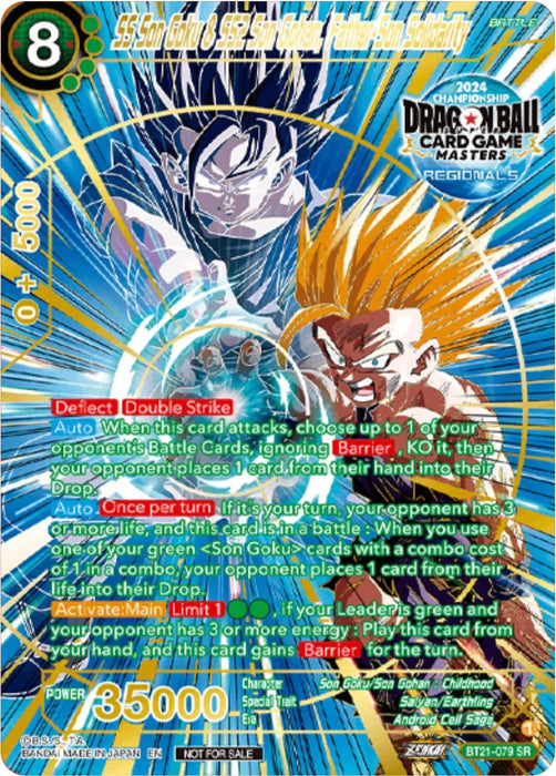 SS Son Goku & SS2 Son Gohan, Father-Son Solidarity (Championship 2024 Top 16 Alternate Art Vol.2) (BT21-079) [Tournament Promotion Cards] - for just $50.40! 