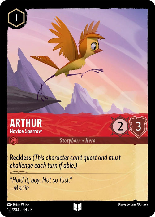 Arthur - Novice Sparrow (121/204) [Shimmering Skies] - for just $0.10! 