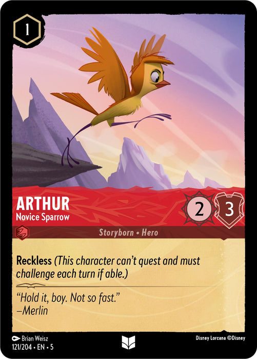 Arthur - Novice Sparrow (121/204) [Shimmering Skies] - Just $0.05! Shop now at Retro Gaming of Denver