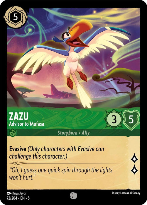 Zazu - Advisor to Mufasa (72/204) [Shimmering Skies] - for just $0.10! 