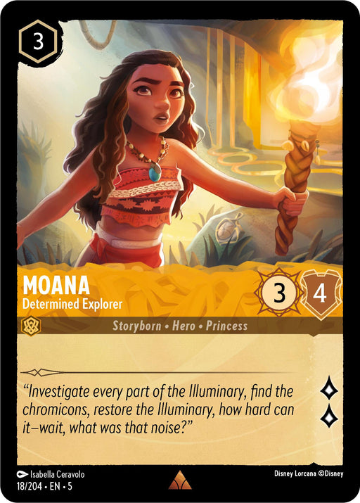 Moana - Determined Explorer (18/204) [Shimmering Skies] - Just $0.15! Shop now at Retro Gaming of Denver