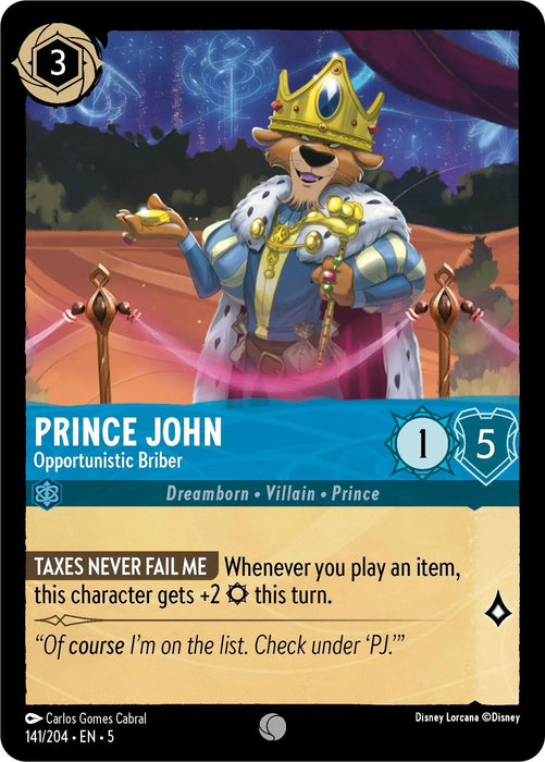 Prince John - Opportunistic Briber (141/204) [Shimmering Skies] - for just $0.10! 