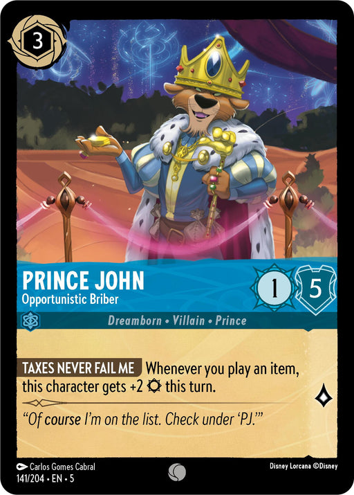 Prince John - Opportunistic Briber (141/204) [Shimmering Skies] - Just $0.10! Shop now at Retro Gaming of Denver