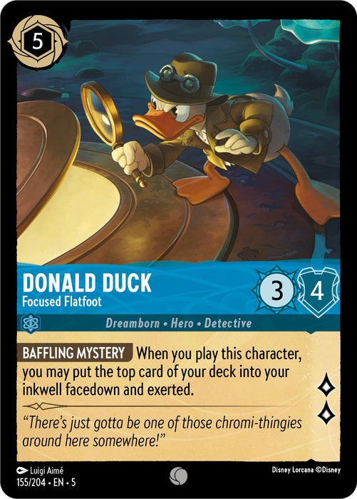 Donald Duck - Focused Flatfoot (155/204) [Shimmering Skies] - Just $0.05! Shop now at Retro Gaming of Denver