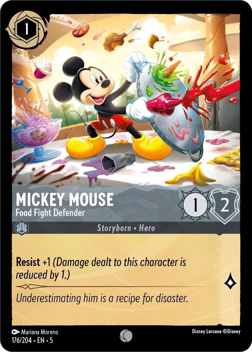 Mickey Mouse - Food Fight Defender (176/204) [Shimmering Skies] - for just $0.10! 
