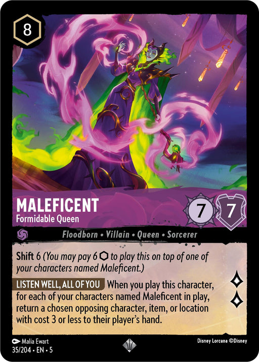 Maleficent - Formidable Queen (35/204) [Shimmering Skies] - Just $0.10! Shop now at Retro Gaming of Denver