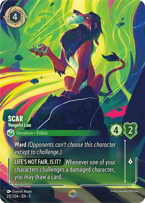 Scar - Vengeful Lion (Enchanted) (212/204) [Shimmering Skies] - for just $42.55! 