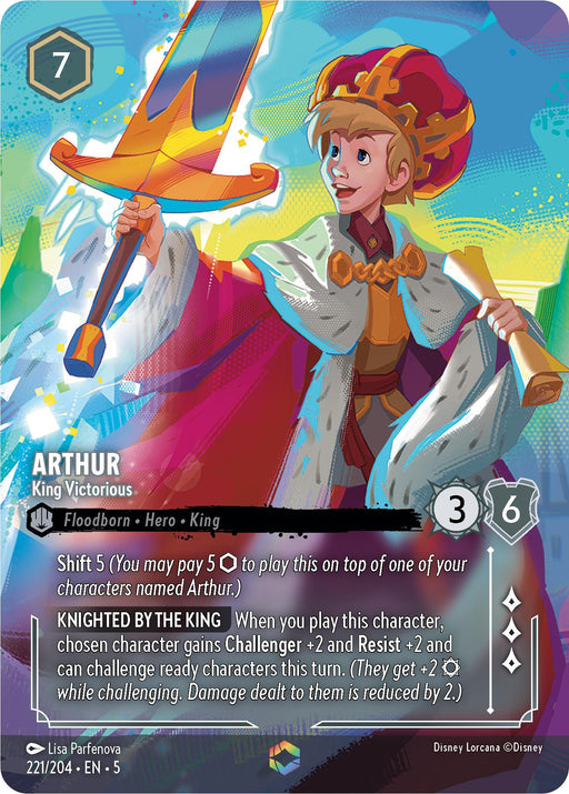 Arthur - King Victorious (Enchanted) (221/204) [Shimmering Skies] - Just $20.50! Shop now at Retro Gaming of Denver