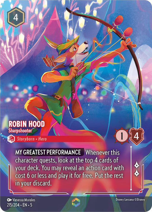 Robin Hood - Sharpshooter (Enchanted) (215/204) - Shimmering Skies Holofoil - for just $33.27! 