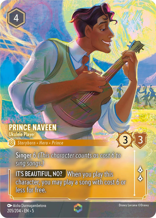 Prince Naveen - Ukulele Player (Enchanted) (205/204) [Shimmering Skies] - for just $16.80! 