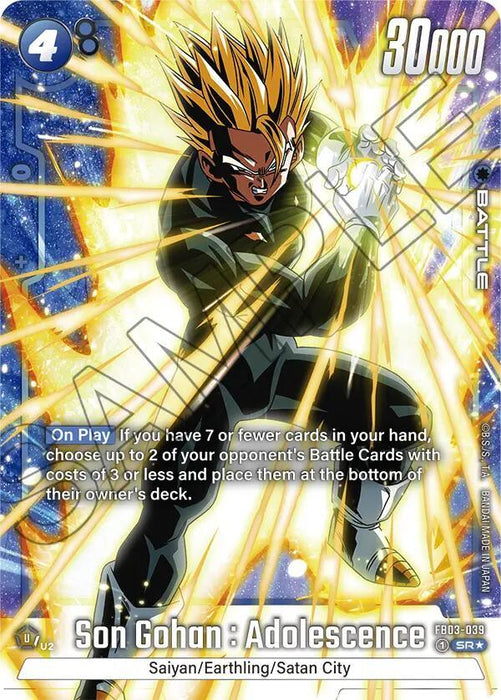 Son Gohan : Adolescence (FB03-039) (Alternate Art) [Raging Roar] - for just $3.70! 