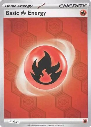 Basic Fire Energy 002 - SV Shrouded Fable Reverse Holofoil - for just $0.15! 