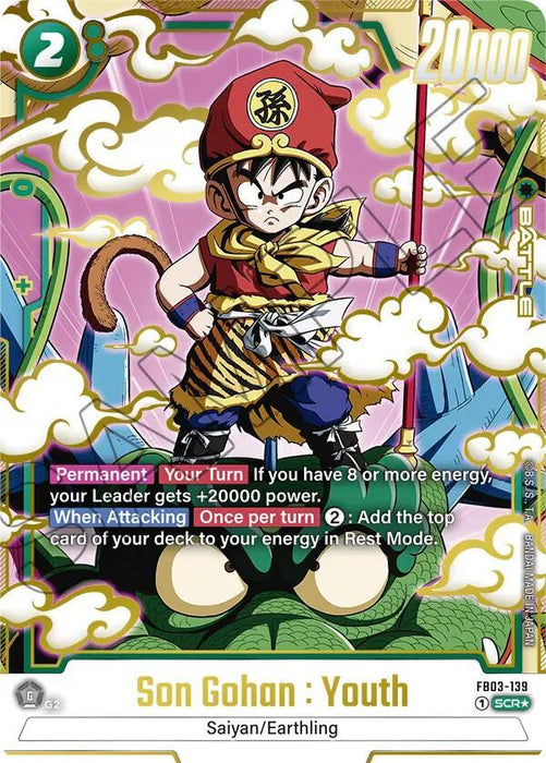 Son Gohan : Youth (FB03-139) (Alternate Art) [Raging Roar] - for just $69.70! 