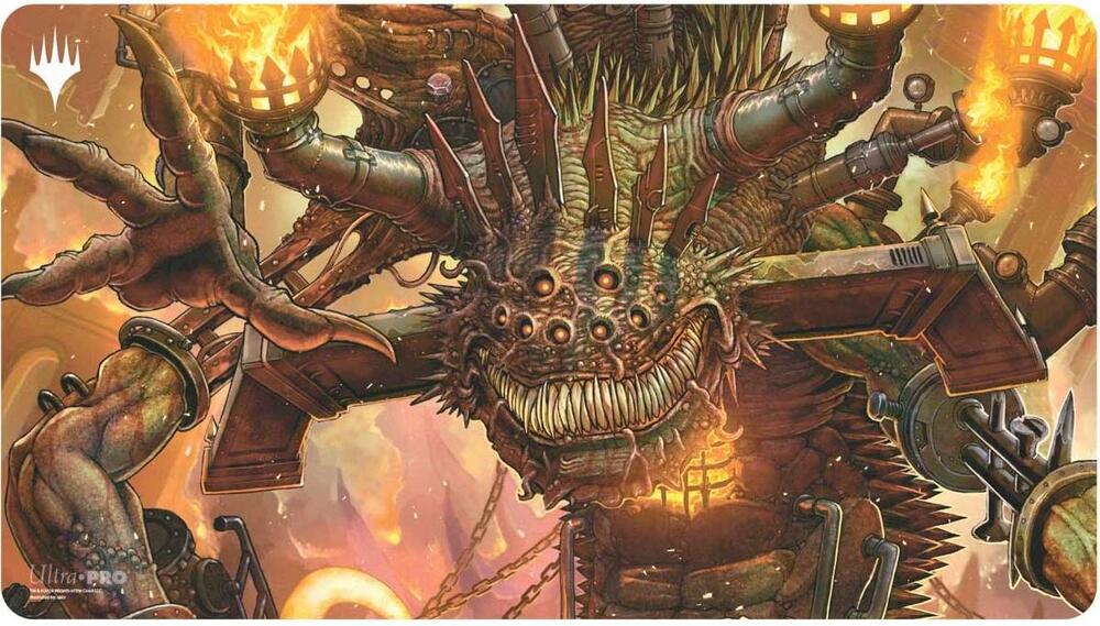 Ultra PRO: Playmat - Duskmourn Mythic Cycle Red (Overlord of the Boilerbilges) - for just $14.95! 