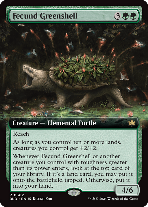 Fecund Greenshell (BLB-362) - Bloomburrow: (Extended Art) - for just $0.29! 