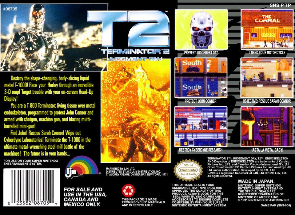 Terminator 2 Judgment Day – Super Nintendo Entertainment System (SNES) - for just $15.99! 