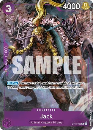 Jack (Premium Card Collection -BANDAI CARD GAMES Fest. 23-24 Edition-) (ST04-008) - One Piece Promotion Cards Foil - for just $0.78! 