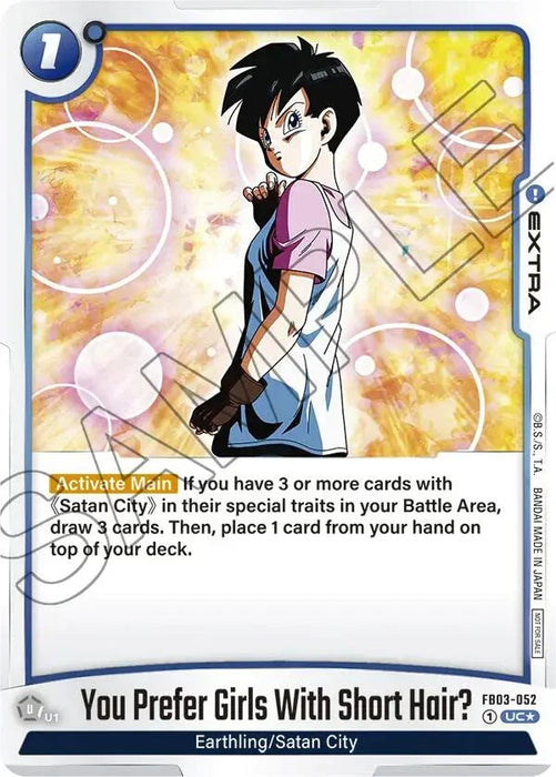 You Prefer Girls With Short Hair? (FB03-052) (Tournament Pack 03) [Fusion World Tournament Cards] - for just $0.20! 