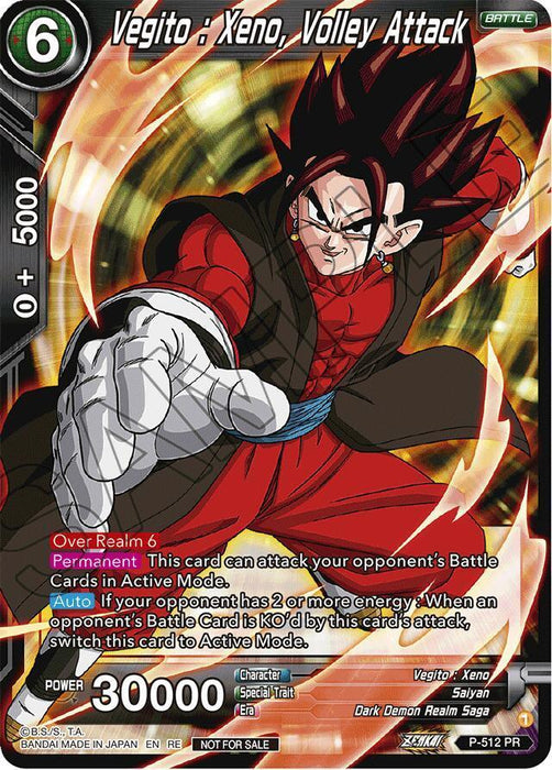 Vegito : Xeno, Volley Attack (Deluxe Pack 2024 Vol.1) (P-512) [Promotion Cards] - for just $0.40! 