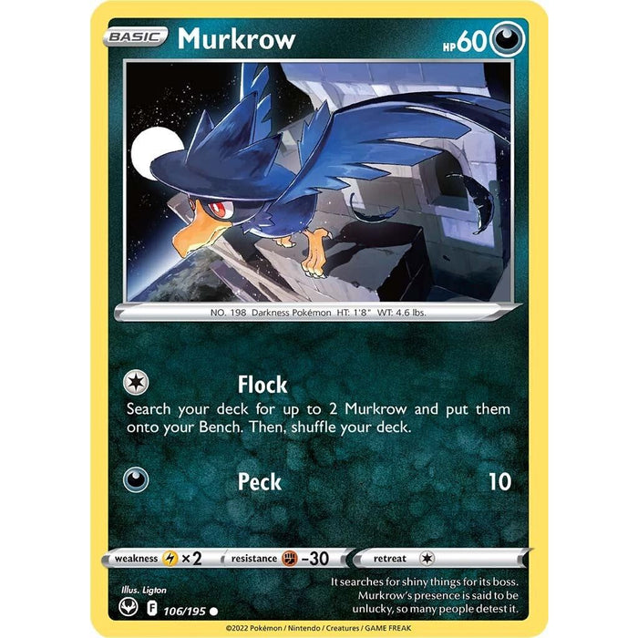 Murkrow (106/195) [Sword & Shield: Silver Tempest] - Just $0.04! Shop now at Retro Gaming of Denver