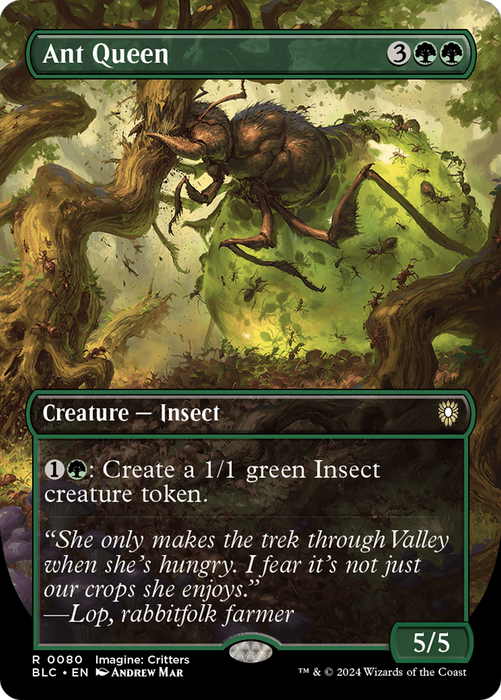 Ant Queen (BLC-080) - Bloomburrow Commander (Borderless) - for just $0.46! 