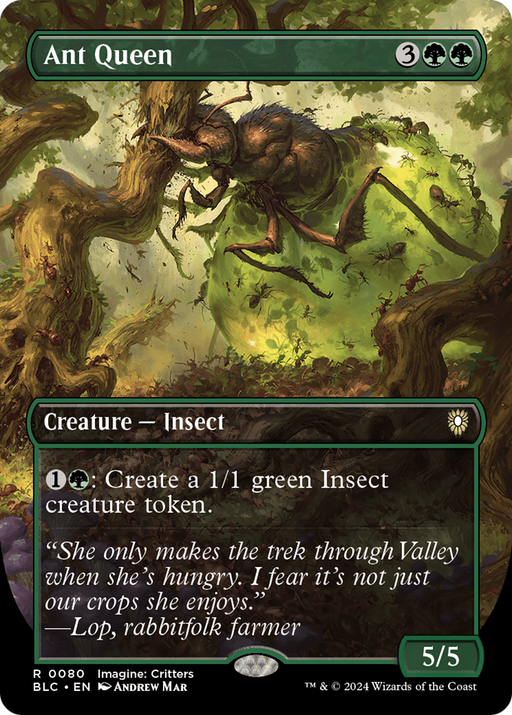 Ant Queen (BLC-080) - Bloomburrow Commander (Borderless) - for just $0.46! 