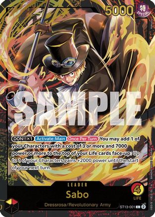 Sabo (Premium Card Collection -Leader Collection-) (ST13-001) - One Piece Promotion Cards Foil - for just $7.30! 