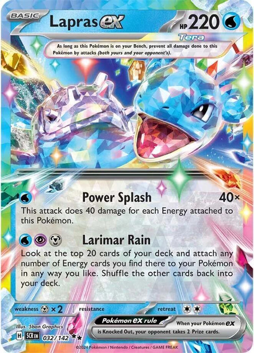 Lapras ex (032/142) [Scarlet & Violet: Stellar Crown] - for just $0.65! 