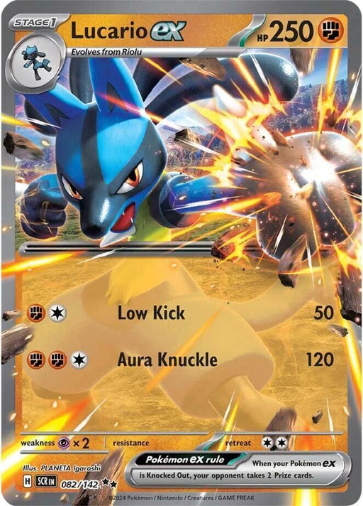Lucario ex (082/142) [Scarlet & Violet: Stellar Crown] - for just $0.35! 